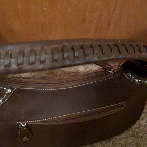 Leather work purse with rhinestone - Picture 6 of 10